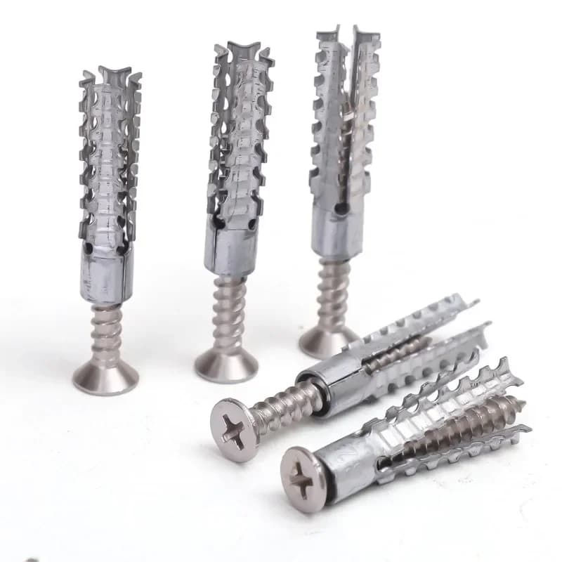 Set di viti di ancoraggio in metallo per pareti cave da 6/8 mm, tasselli autoperforanti, bulloni di fissaggio per installazioni edili