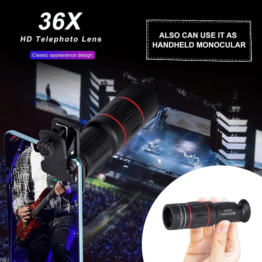 Aim for Smartphone Camera 18/36/64X with Tripod, External Zoom lens Universal, Long Focal Telephoto for Android and Other Smartphones