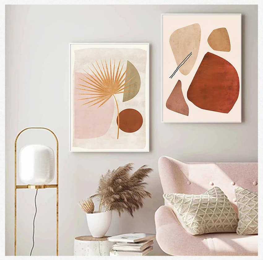 Quadri e Stampe d'Arte da Parete per Soggiorno, Decorazioni per la Casa SENZA CORNICE, Poster su Tela in Stile Boho Astratto