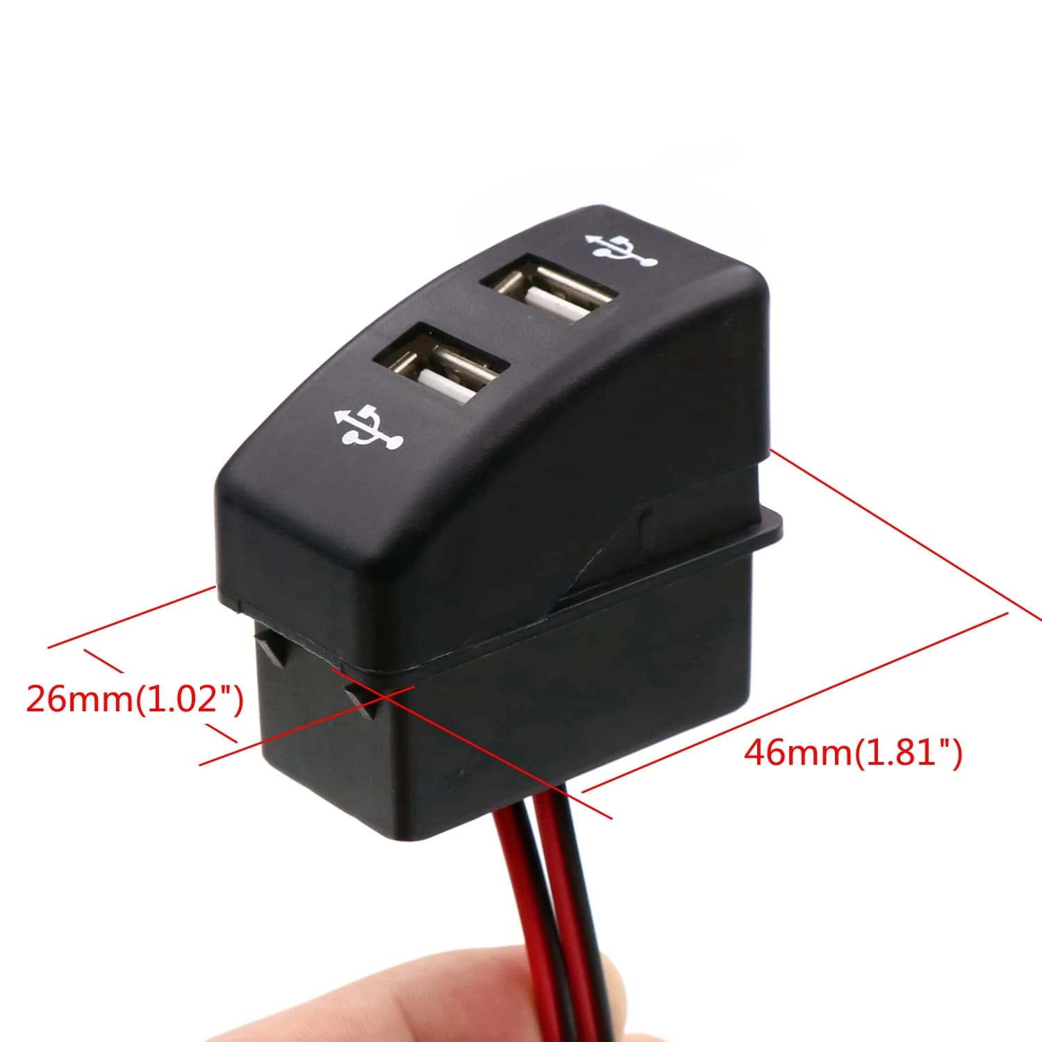 # Parti e accessori automobilistici 29A, caricatore doppio USB per auto 5V 2.1A per camion DAF DAF 95 XF XF 106 105 95 CF, nero