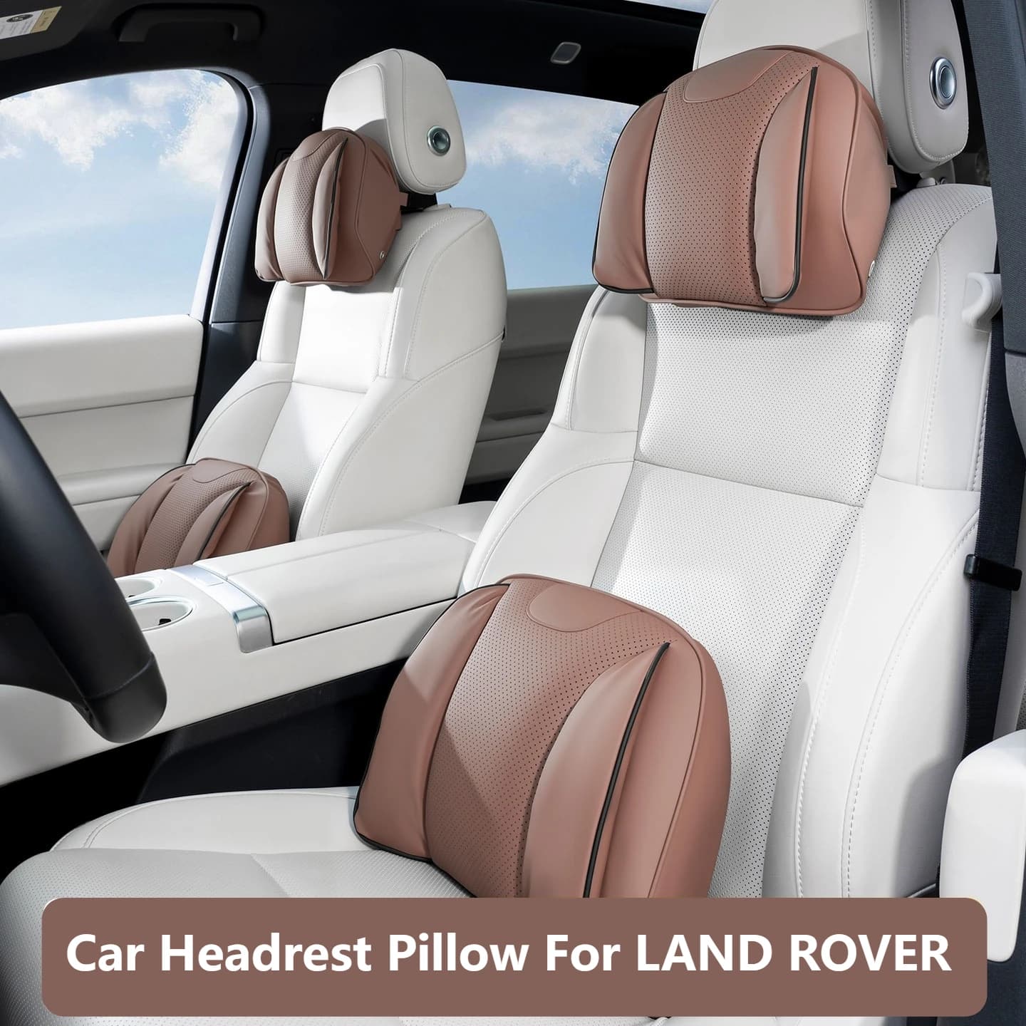 For Land Rover Car Neck Pillow Lumbar Support Luxury Ultra Soft Fit Range Rover Range Rover Sport Range Rover Velar Range Rover