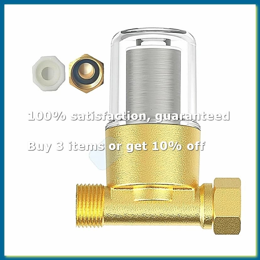 Brass Sediment Filter Reusable Inline Washer Water Filter for Washing Machine Shower Garden Hose