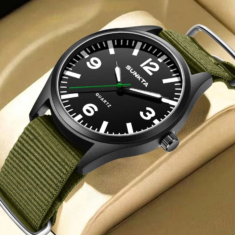 LIGE Sunkta Orologio classico alla moda Outdoor Casual Sport Cinturino in nylon Orologi al quarzo luminosi impermeabili per uomo Reloj Hombre Regali