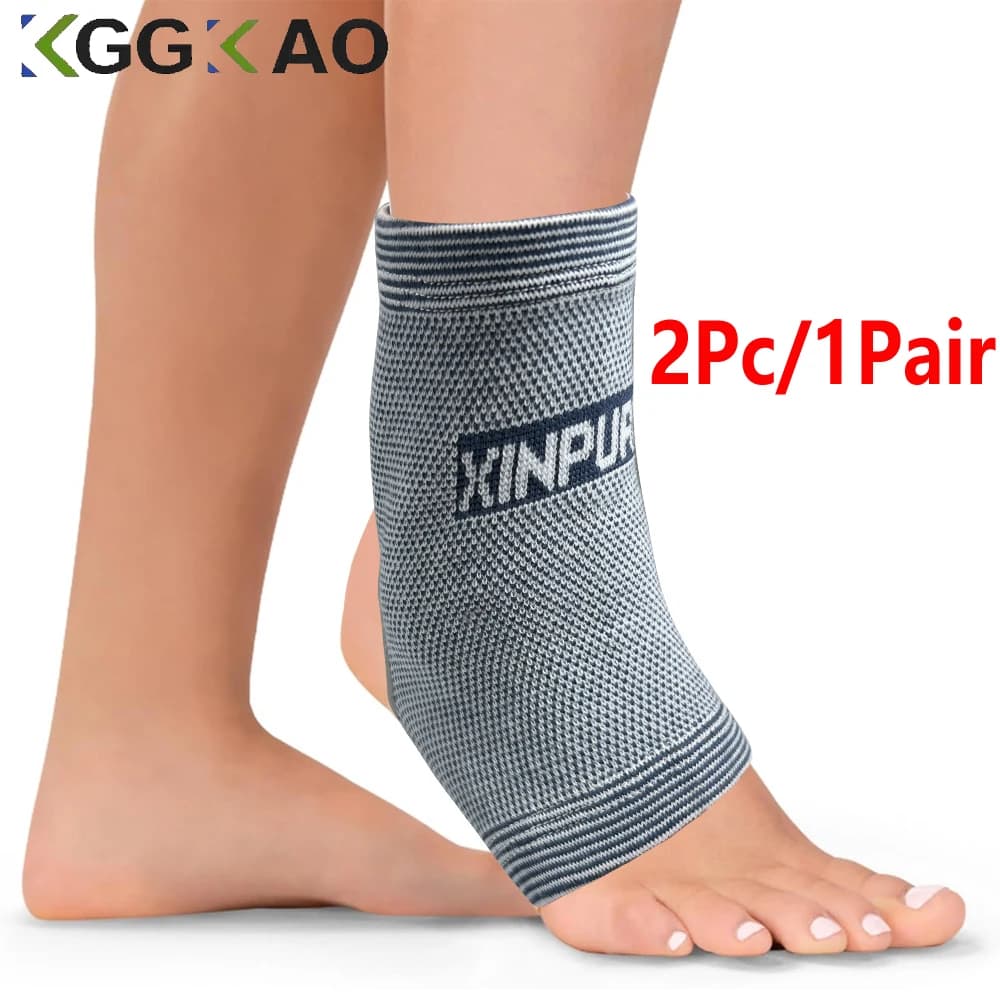 1 paio di maniche di supporto per caviglia - Tacco aperto, tessuto lavorato a maglia elastico e traspirante, compressione media, per uomo, donna - Piede destro o sinistro