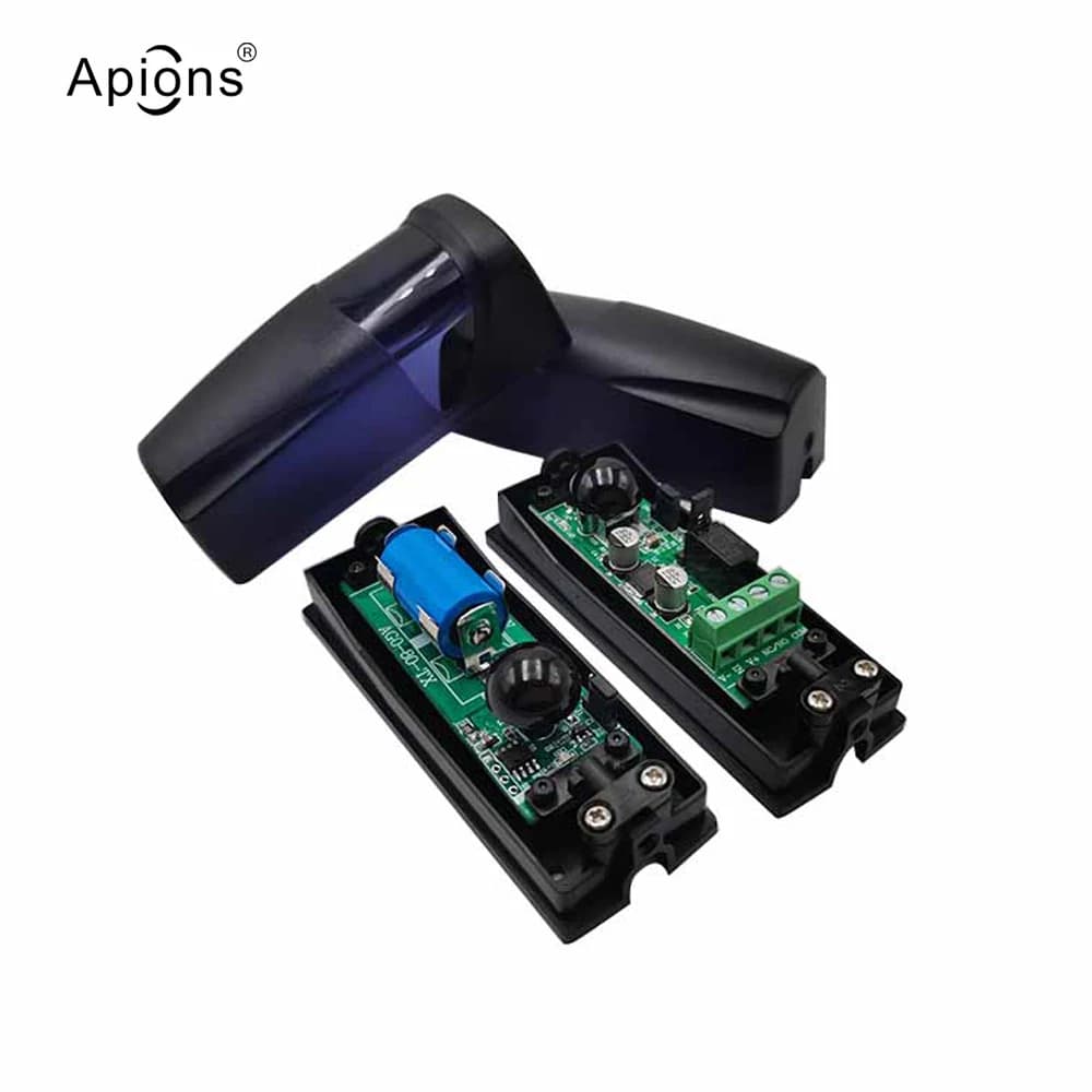 Set di Sensori a Infrarossi per Apriporta, Lente Rotante, Sensore Fotoelettrico a Raggio Infrarosso per Porte di Garage, Finestre e Balconi