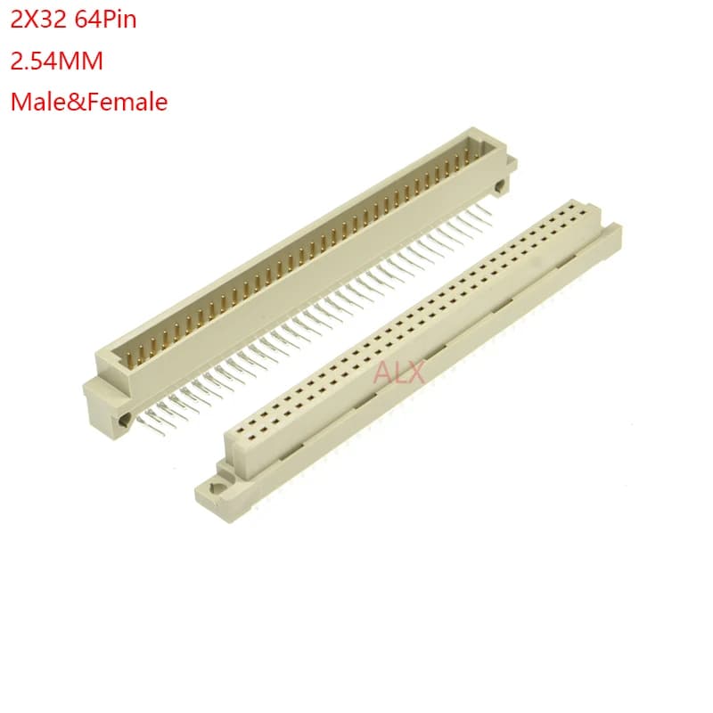 1/2/5 pz din 41612 connettore 2 righe spina Header maschio femmina foro passante 2 x32 64 Pin passo 2.54mm 9001 31641 32641 33641 34641