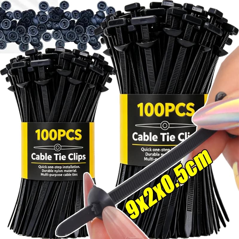 Universal Self-locking Nylon Cable Tie Buckle Household Plastic Fixed Strap Zip Ties Fix Wire Tie Tool Organize Gear Accessories