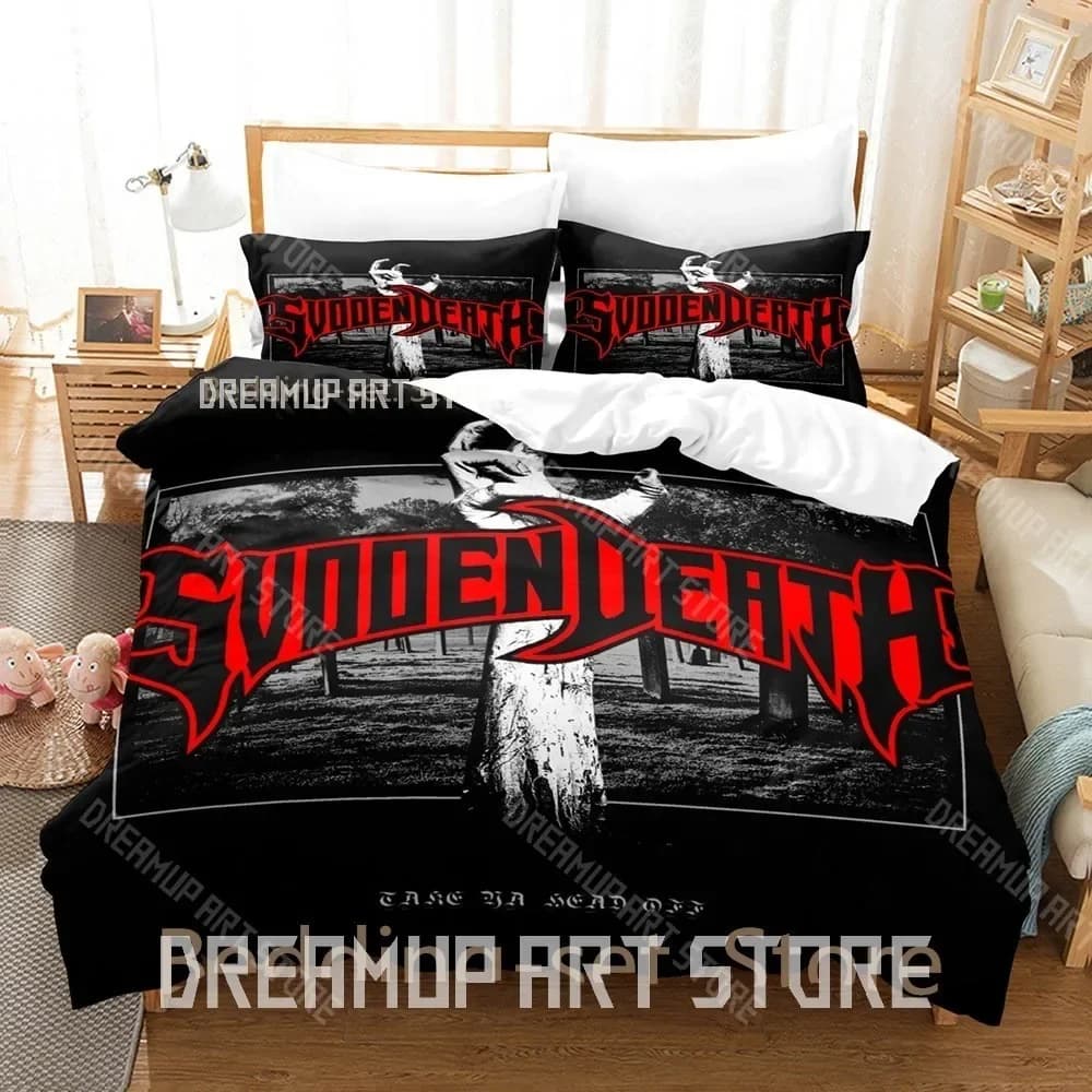 3D Print Svdden Death Bedding Set Single Twin Full Queen King Size Bed Set Adult Bedroom Duvetcover Sets Anime Bed Sheet Set
