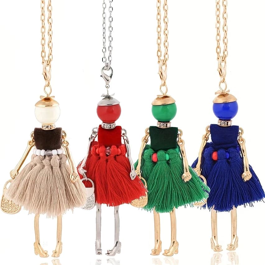 Women Necklace Jewelry Tassels Pendant Trendy Friend Cute Birthday Wedding Charm Girl Gifts Wholesale