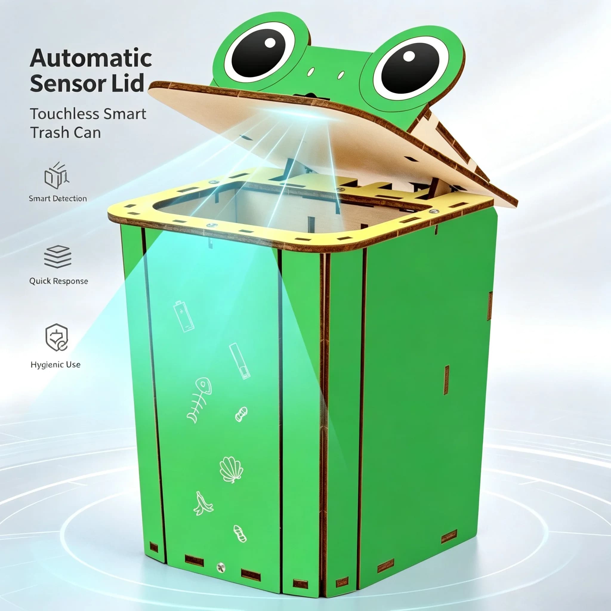 Children's science and education experiment models, automatic sensor trash cans, hand-assembled toys, children's gifts