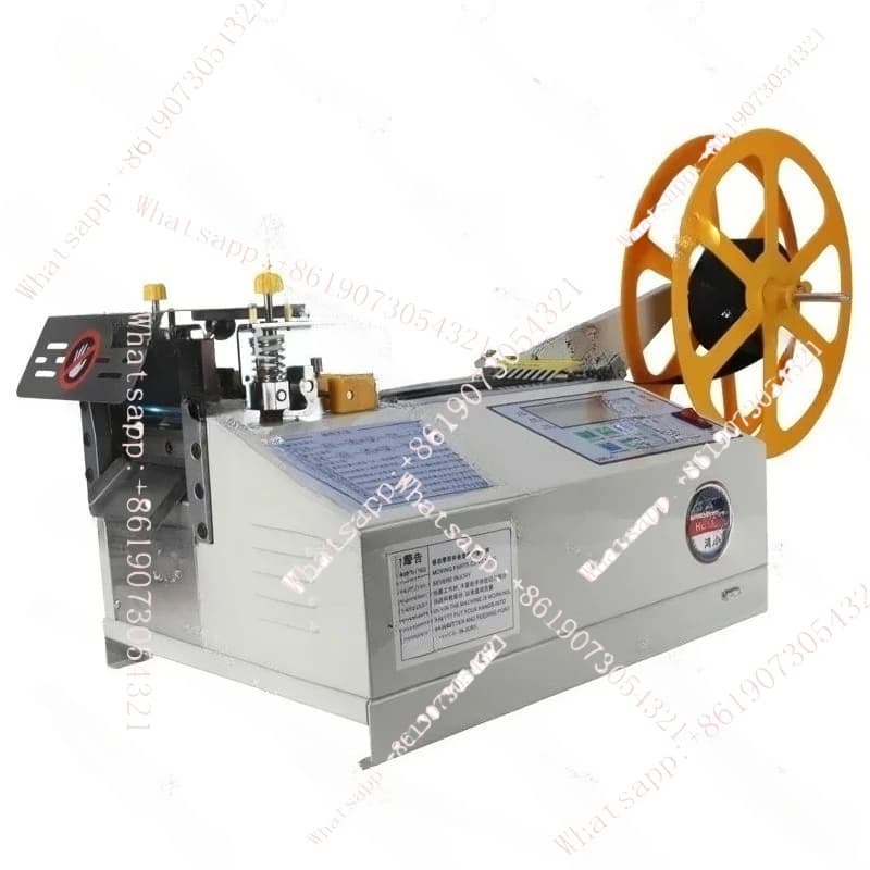 Macchina computerizzata 988T per il taglio a caldo e a freddo di nastri, completamente automatica, per cerniere, velcro, maschere, lacci per orecchie, strisce per ponte nasale