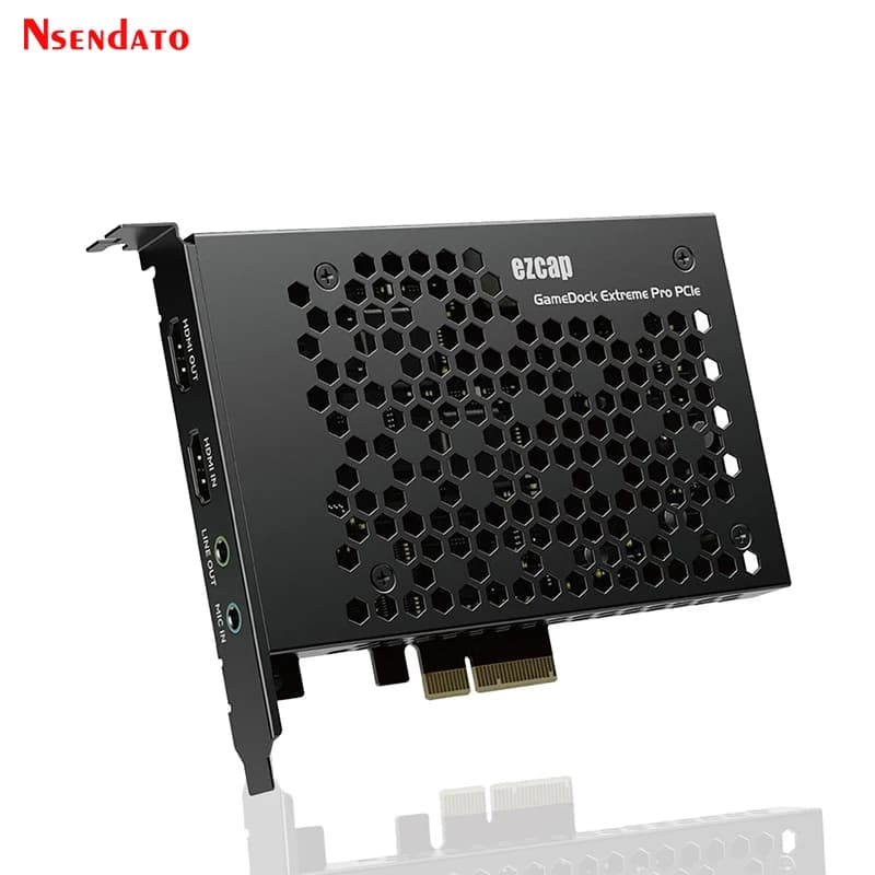Ezcap406 GameDock Extreme Pro PCIE Video Capture Card 4K HDMI Gen2 for Live Streaming, Laptop, PC, DSLR Camera