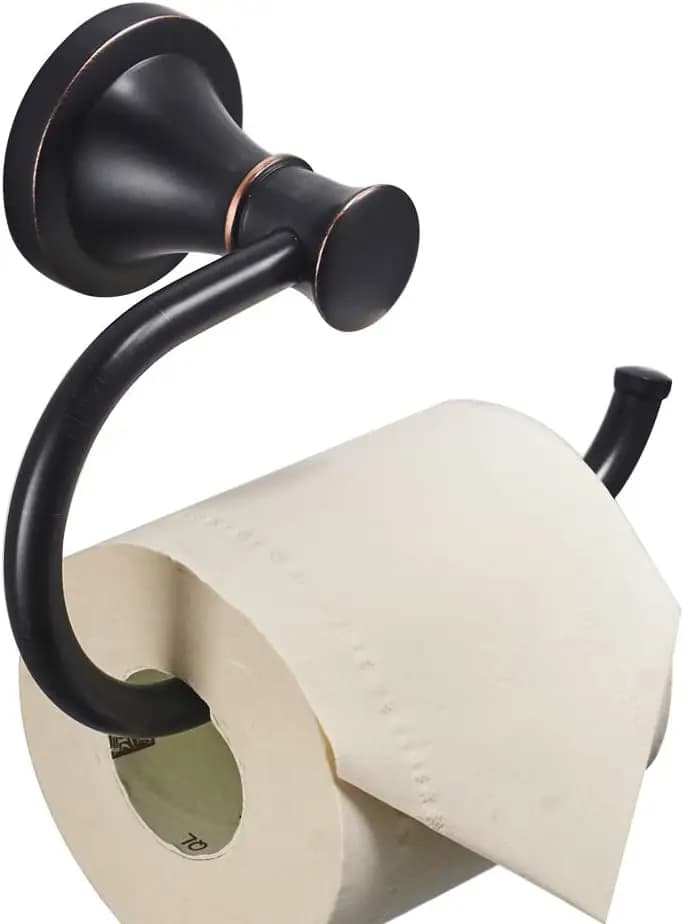 Portarotolo per carta igienica in bronzo lucidato a olio, accessori per il bagno in bronzo lucidato a olio, porta rotolo di carta igienica