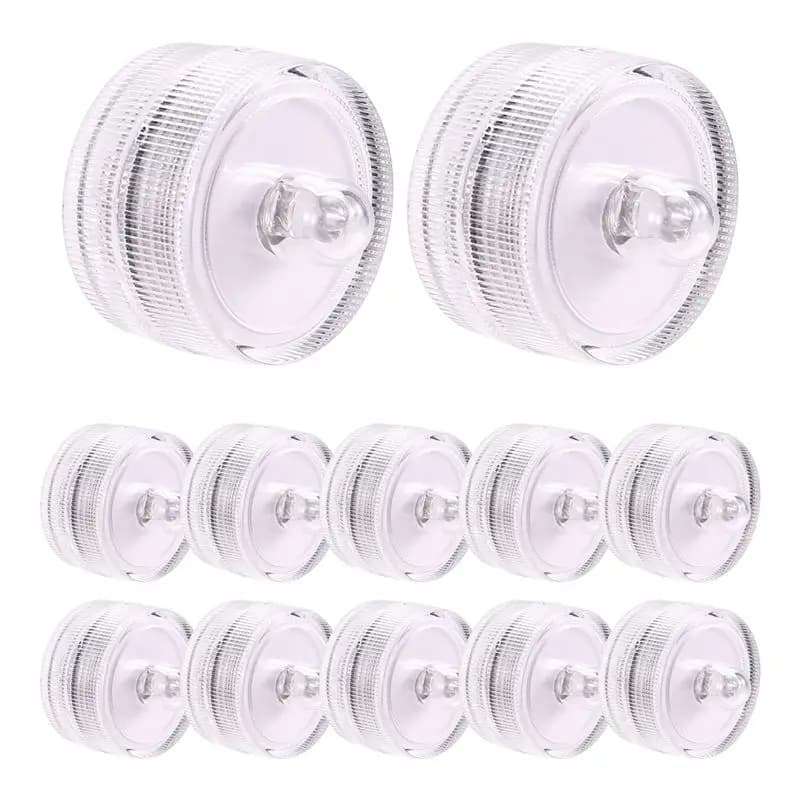 B50C 12Pcs Submersible LED Light,Purple Waterproof Flameless Candle Tea Lights,Underwater Battery Operated Seasonal Festival