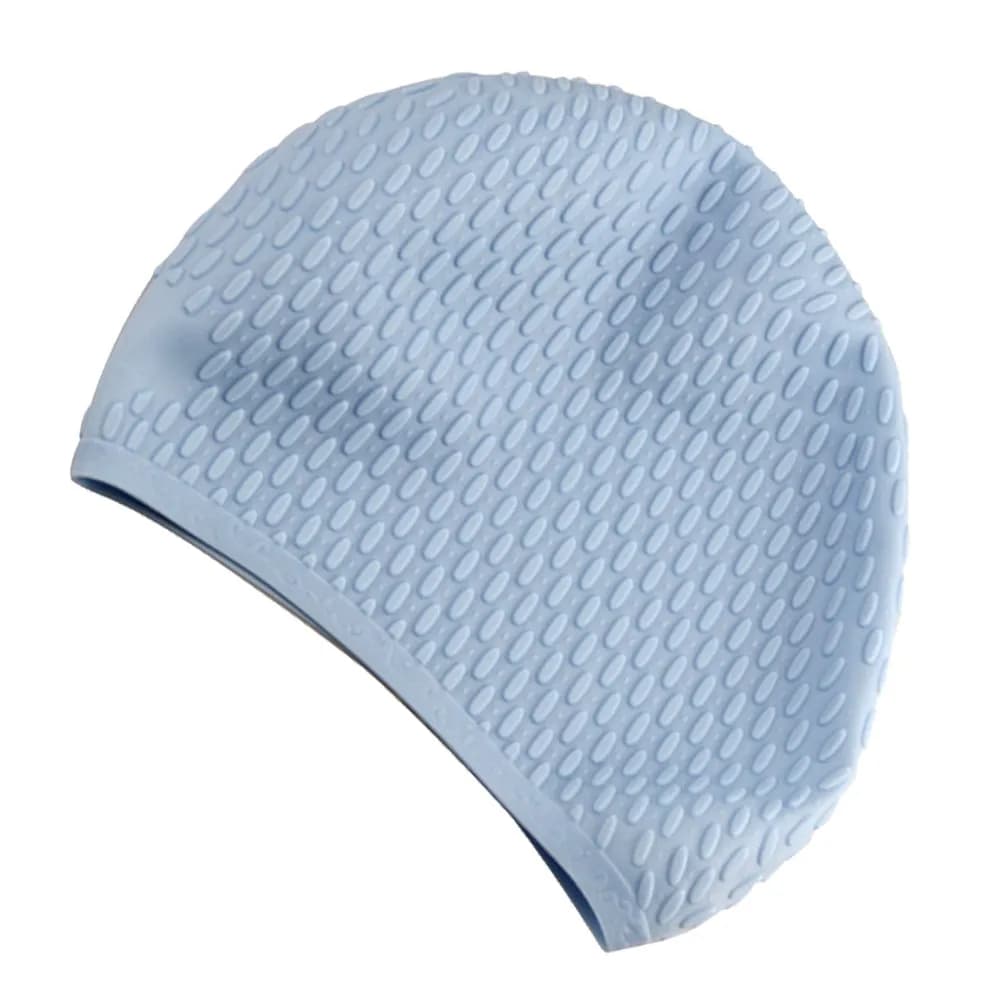 Swimming Adult Cap Hat Ear Accessory Fabric Large for Women Long Hair Silicone Latex