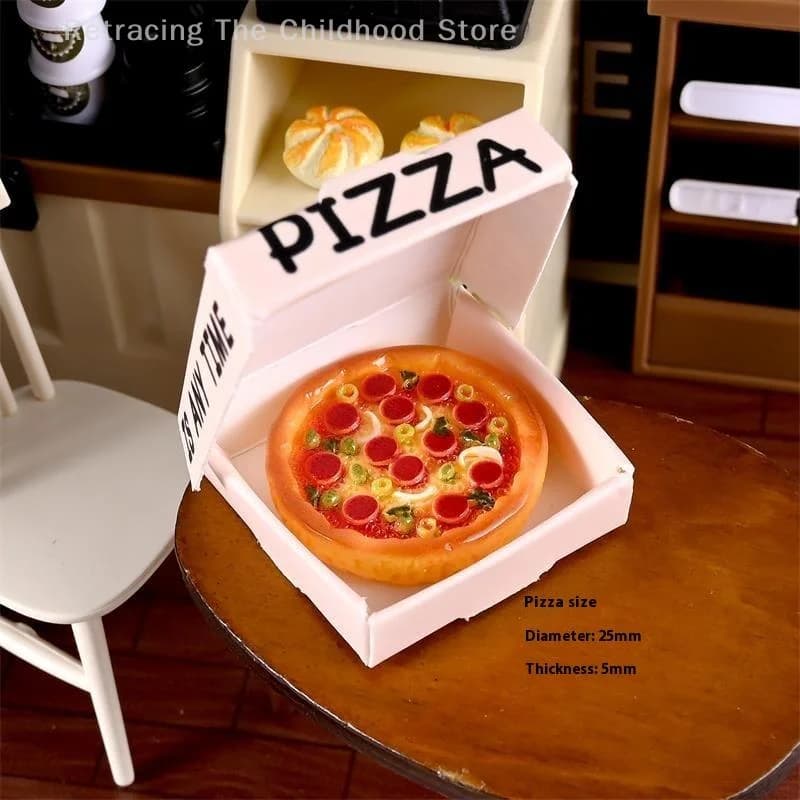 10 pz/set casa delle bambole pizza carino in miniatura simulato cucina modello alimentare giocattolo decorazioni per la casa capretto gioca giocattolo micro paesaggio ornamenti regalo
