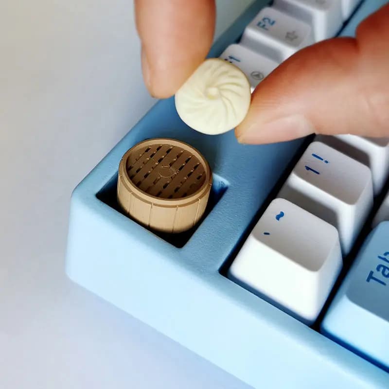 Panini al vapore personalizzati Gnocchi Tastiera meccanica Copritasti specializzati Regali decorativi magnetici 3D traslucidi personalizzati