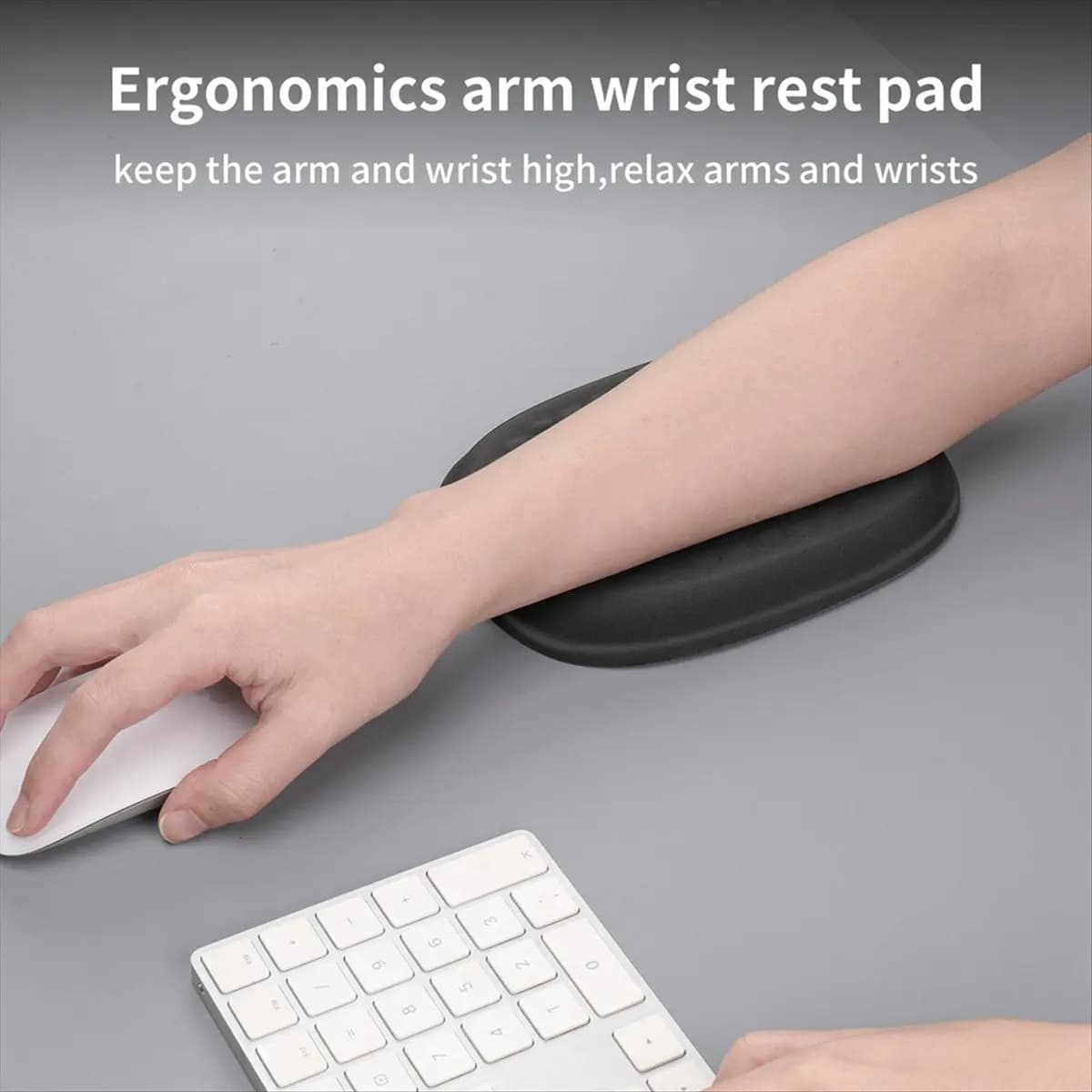 COFA Poggiapolsi Ergonomico, Supporto per Gomito e Braccio, Allevia il Dolore al Gomito, Poggiabraccio per Computer, Supporto per Polso e Braccio, Tappetino per Mouse