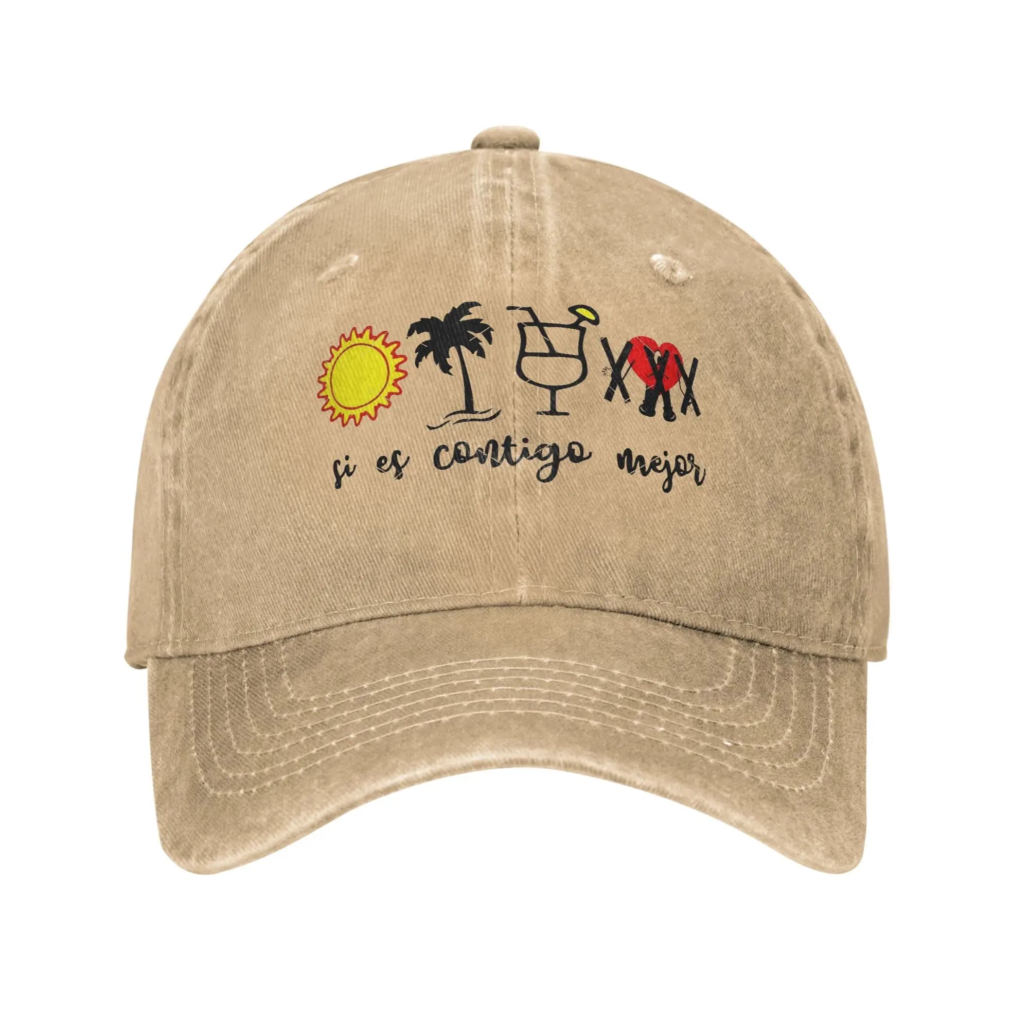 Washed Baseball Cap Bads Bunnys DeBi TiRAR MaS FOToS Singer Summer Trucker Hat For Couple Women Tennis Skate Sun Baseball Caps