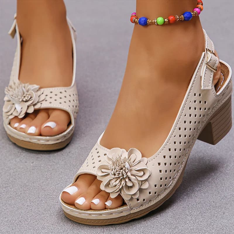 Sandali da donna Sandali con tacco dolce Scarpe da donna estive Sandali con tacco moda Mujer Scarpe eleganti Calzature estive Donna 2025