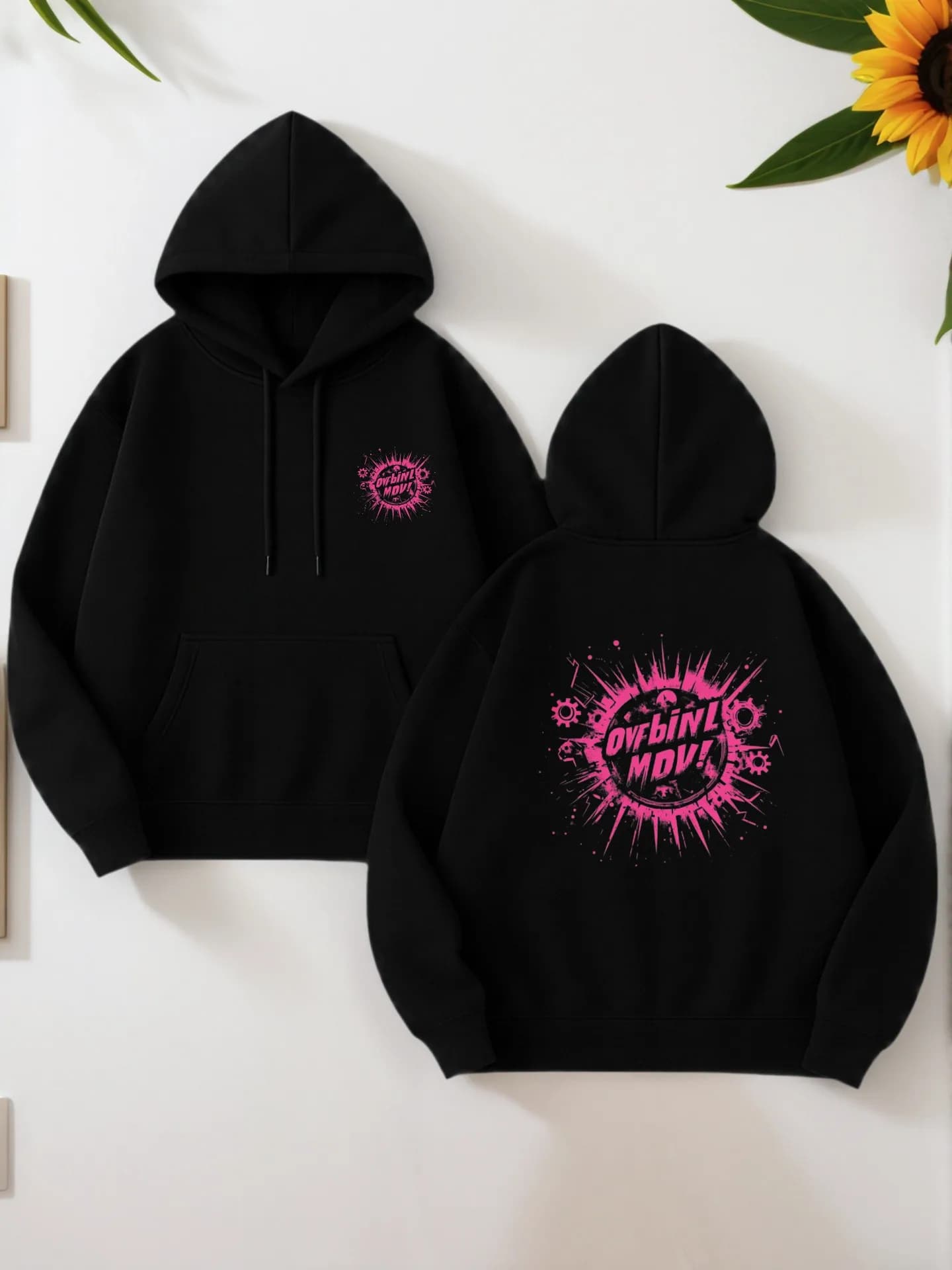 Felpa con cappuccio grafica da uomo, stampa di lettere, stile casual, foderata in pile, da uomo, da indossare tutti i giorni