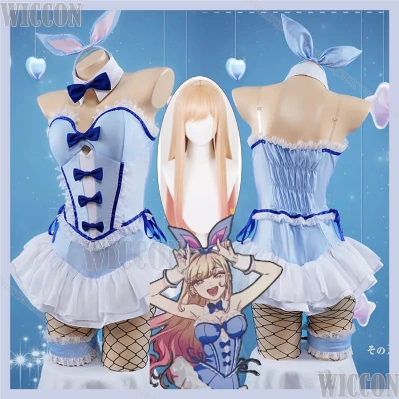 Il mio Kitagawa Marin Anime Dress Up Cosplay Girl Donna Sexy Bunny Girl Costume da bagno Carino Kawaii Abito blu Halloween Navidad Carnaval
