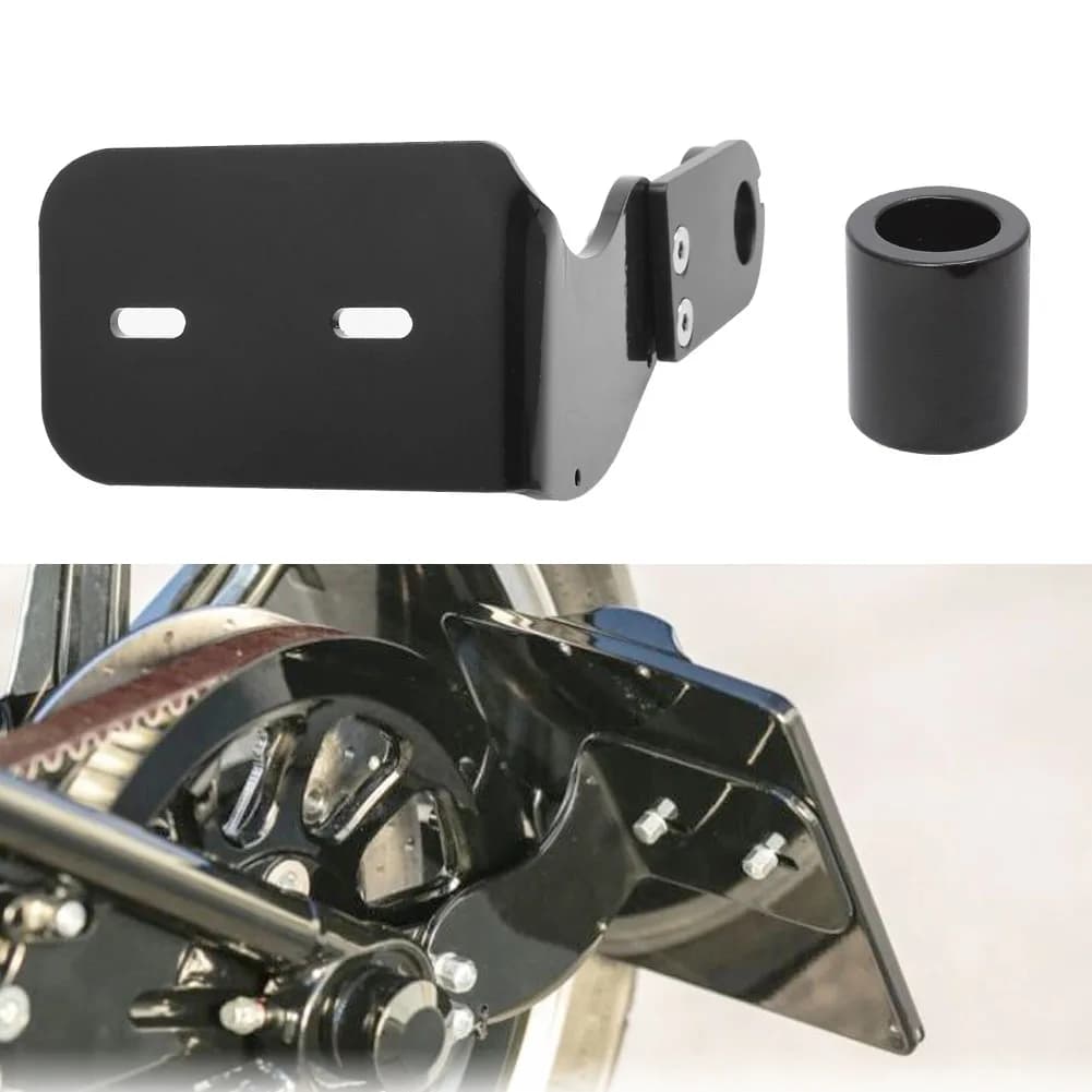 Targa di registrazione per moto adatta per Harley Softail Fat Boy Dyna Street Bob Supporto per staffa targa con montaggio laterale modificato