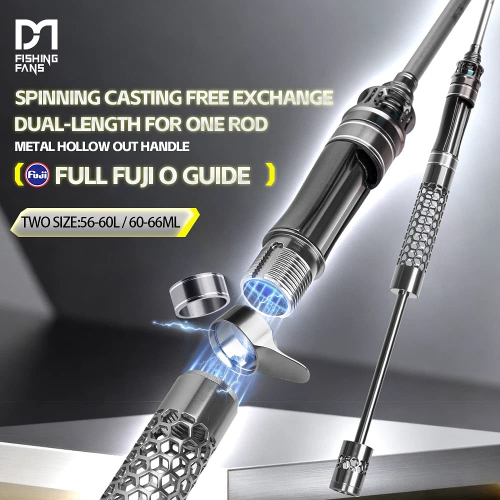 FISHINGFANS RANCY 3.0 L ML 3-18g 2-15g Spinning & Casting Free Exchange Fuji Guides DIY Detachable Aluminum Handle Fishing Rod