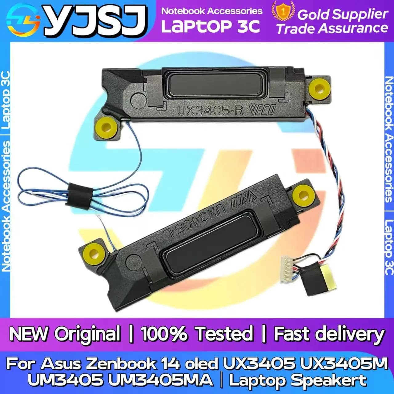 New Original Speaker for Laptop Asus Zenbook14 UX3405M UX3405M UM3405 UX3405MA, Integrated Speaker Audio 04072-0532000