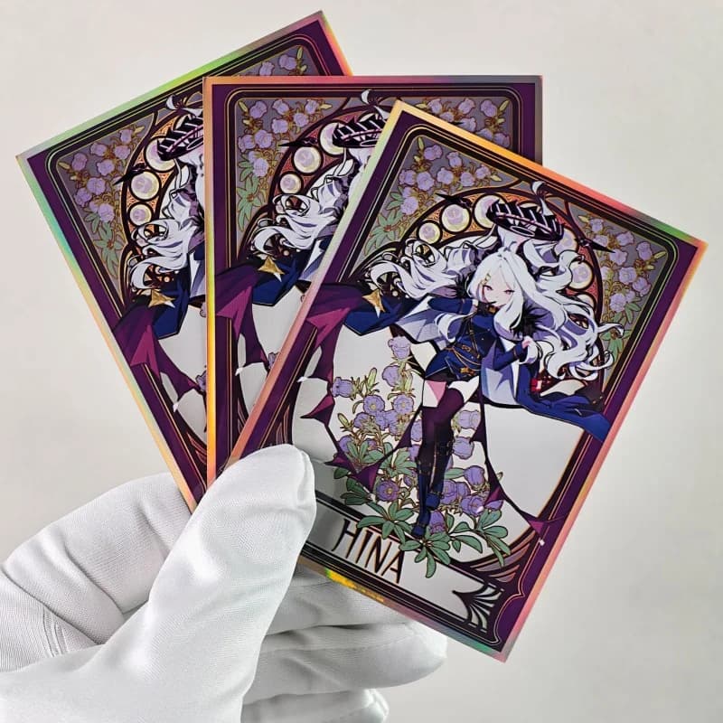 5 modelli Custodia Protettiva per Carte da Gioco della Serie Blue Archive Laser Flash Hayase Yuuka e Sorasaki Hina, per Collezione di Carte da Gioco, Giocattolo