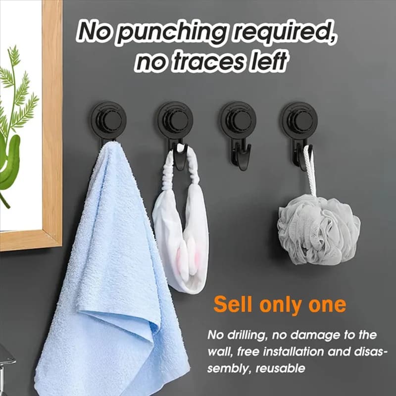 Ganci per doccia a ventosa resistenti da 1 pezzo Ganci per ventosa per bagno riutilizzabili, impermeabili Hooksab13