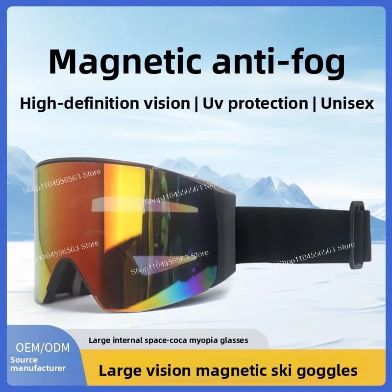 Occhiali da sci magnetici - Antiappannamento a doppio strato con protezione UV