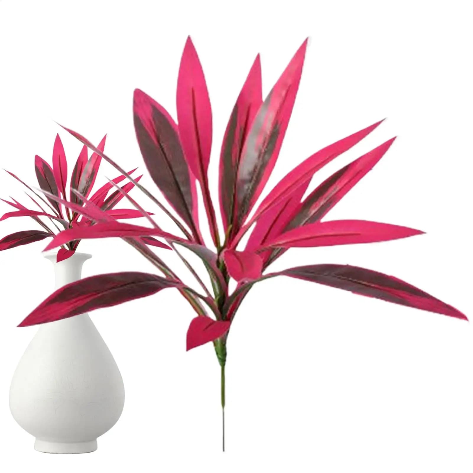 Pianta Artificiale Alta 21 Pollici, Stelo Tropicale, Decorazione da Esterno, Albero del Sangue di Drago, Pianta Artificiale per Casa, Soggiorno, Ufficio, Patio