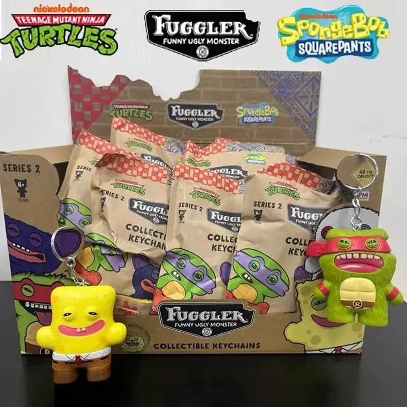 Fuggler Random Keychain Blind Box 2 Figure Ugly Funny Monster Tooth Wide Eyed Weirdo Collection Model Bag Pendant