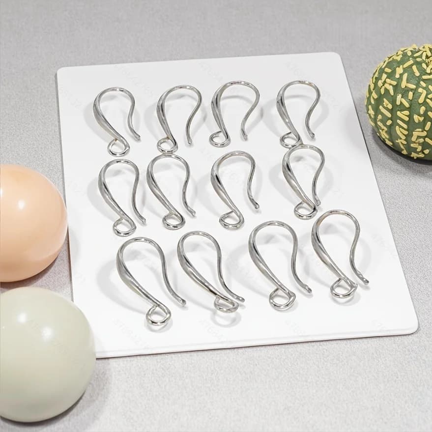 10/30pcs Pinch Bails Copper Plated Brass French Ear Hooks Wires six 10*20mm