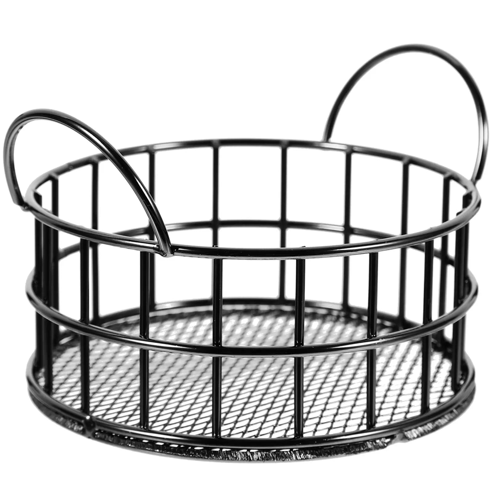 Cat Ear Round Storage Basket Metal Small Organizer Box Makeup Desktop Organizer Container for Home Organizing Baskets