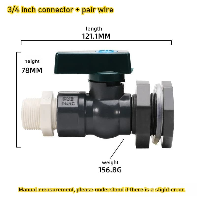 1 pz 3/4 '' rubinetto per secchio d'acqua piovana kit deviatore per secchio in PVC con adattatore per rubinetto tubo flessibile con giunto divisorio