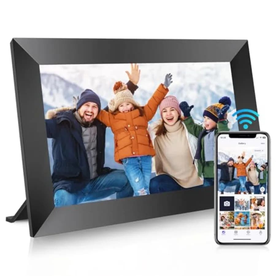 Cornice Digitale Uhale 10.1" con 32GB di Memoria, Supporto Scheda SD, Cornici Elettroniche con Schermo Touch IPS HD 1280x800