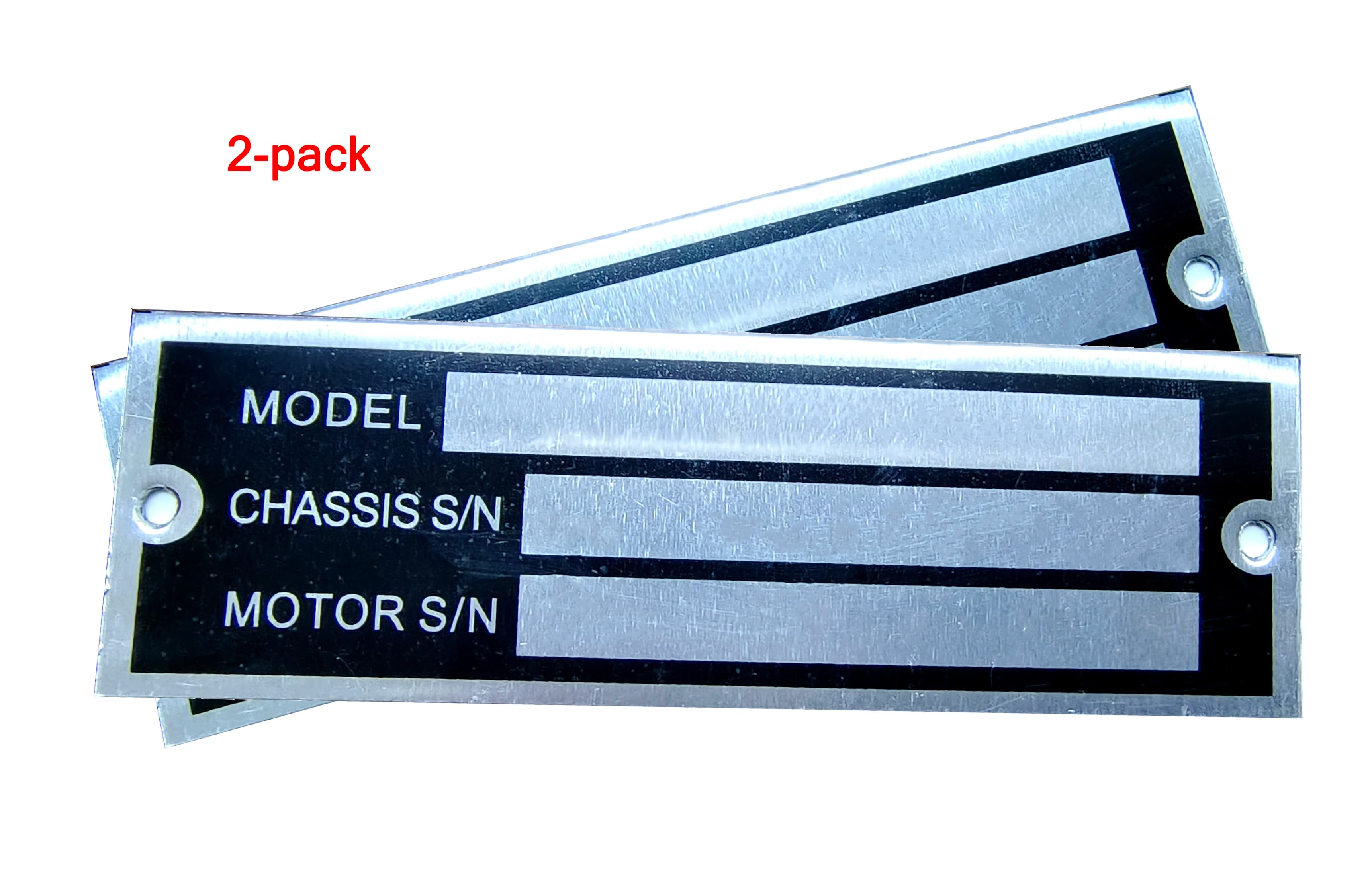 VIN Identification Plate and Weight Load for Trailer, Vehicles, Trucks, Boats - Pack of 2 Pieces, 100mm x 33mm