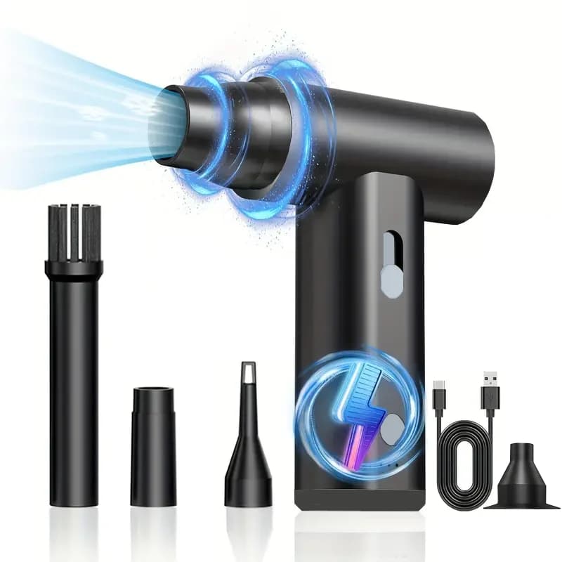 Mini Soffiatore ad Aria Compressa Senza Fili, Aspirapolvere Ricaricabile, Pompa d'Aria Elettrica Portatile per Tastiera del Computer e Altri Usi