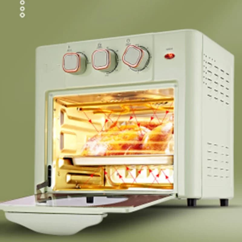 2-in-1 Electric Oven, 18L Large Capacity Multifunctional Air Fryer Oven for Home Use