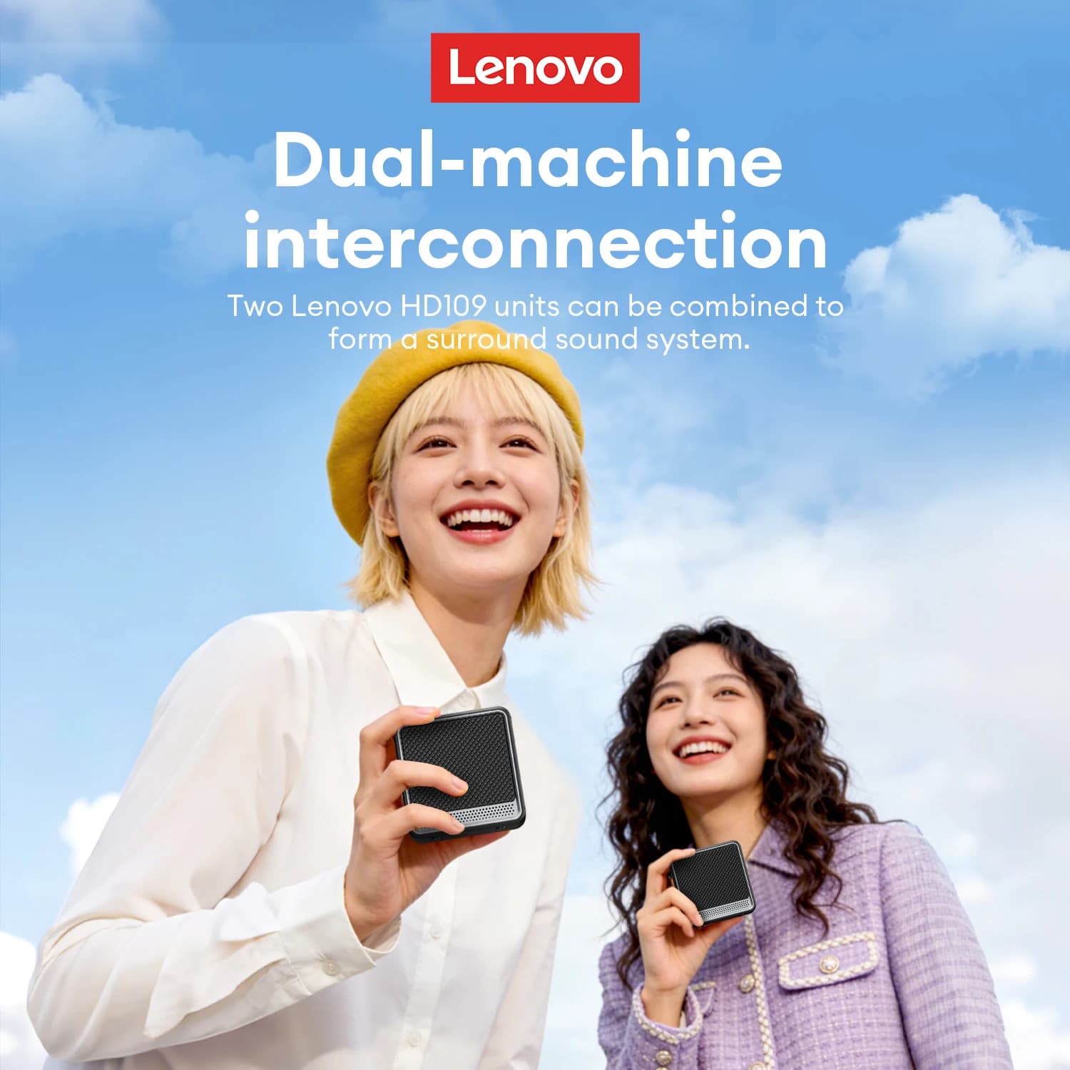 NUOVO Altoparlante Wireless Lenovo HD109 con Chiamate Vivavoce, Bluetooth V6.0, Luci RGB, Portatile per Uso Domestico