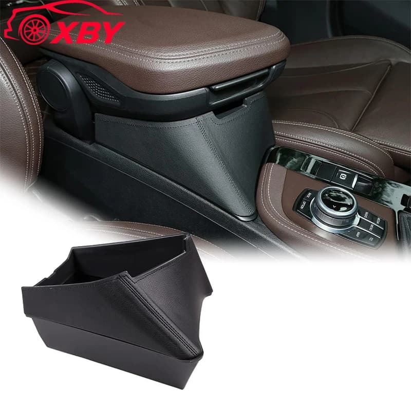 Per BMW X1 X2 F48 F47 2016-2019 ABS Auto Bracciolo Box Innalzamento Scatola di Immagazzinaggio Bracciolo Organizzatore Vassoio Accessori Auto