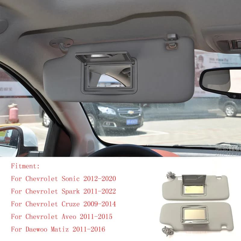 Car Accessories With Sun visor for make-up mirror for Chevrolet Spark 2011-2022 sunshade for belt make-up mirror