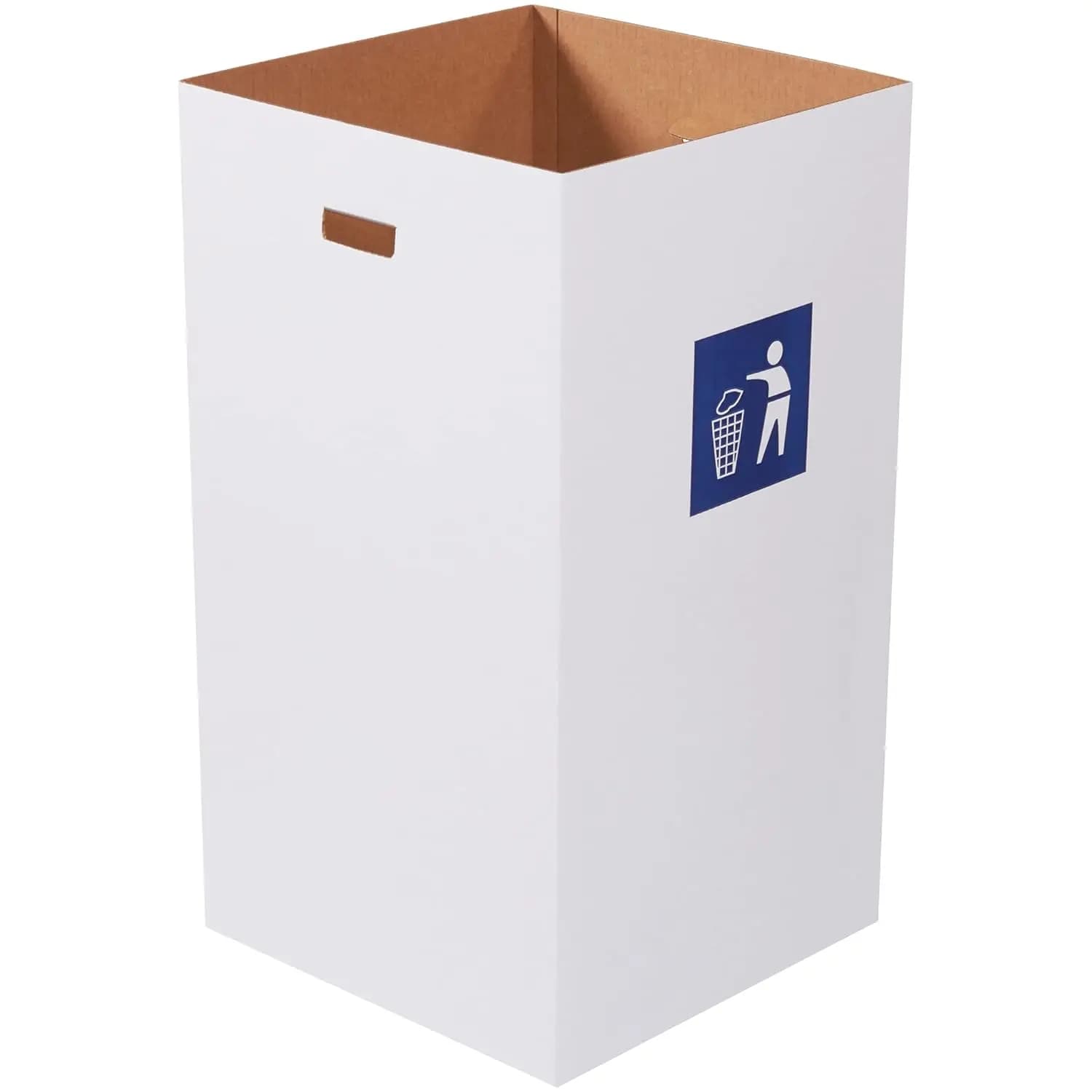 Confezione da 10 Bidoni della Spazzatura in Cartone da 50 Galloni, 18x18x36 Pollici, Contenitori per Riciclaggio Resistenti e Usa e Getta per Feste ed Eventi