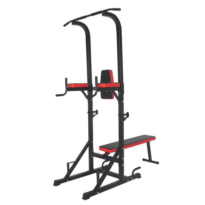 Power Tower Dip Station Pull up Bar Station with bench