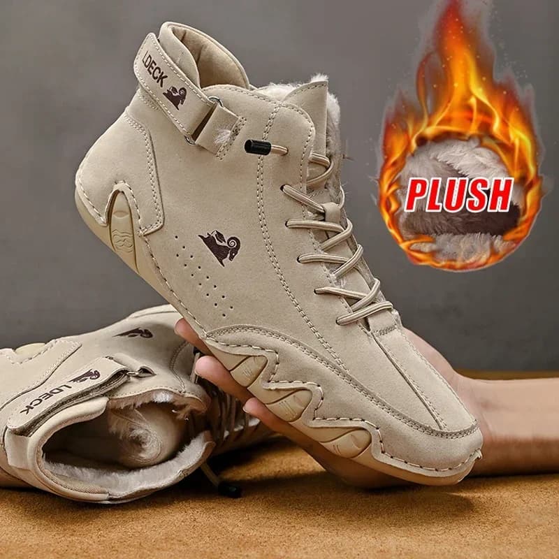 Scarpe sportive da uomo inverno 2025 nuove scarpe casual alte da trekking inverno calore pelliccia designer moda scarpe casual stringate