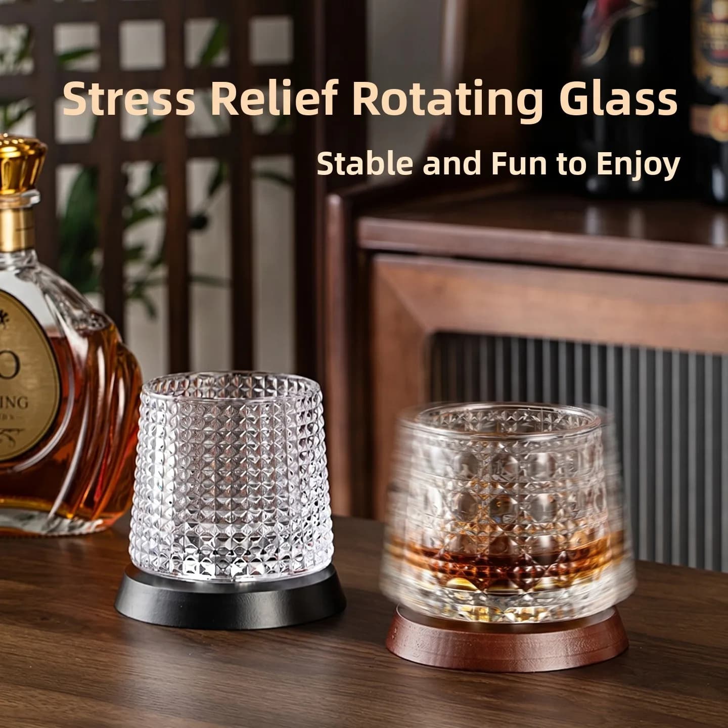 Luxury Whiskey Glass Crystal Wine Cup Vintage Style Cocktail Shaker Brandy Cup Elegant Design Premium Quality Drinking Glass