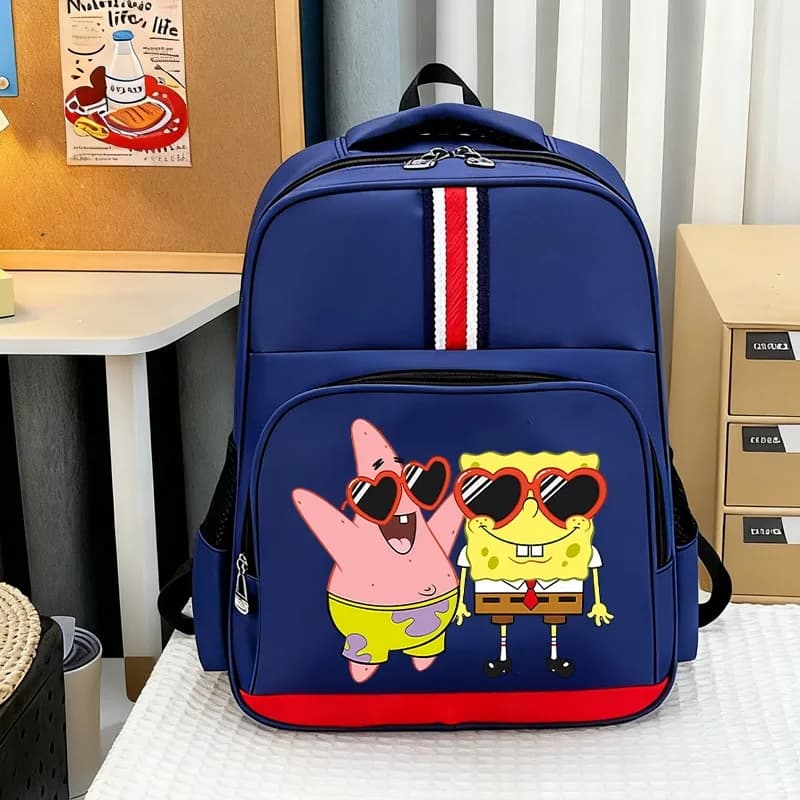 Zaini di SpongeBob SquarePants, Borsa Scolastica per Studenti, Zaino con Stampa Cartoon, Forniture per Bambini, Regalo per Ragazze e Ragazzi