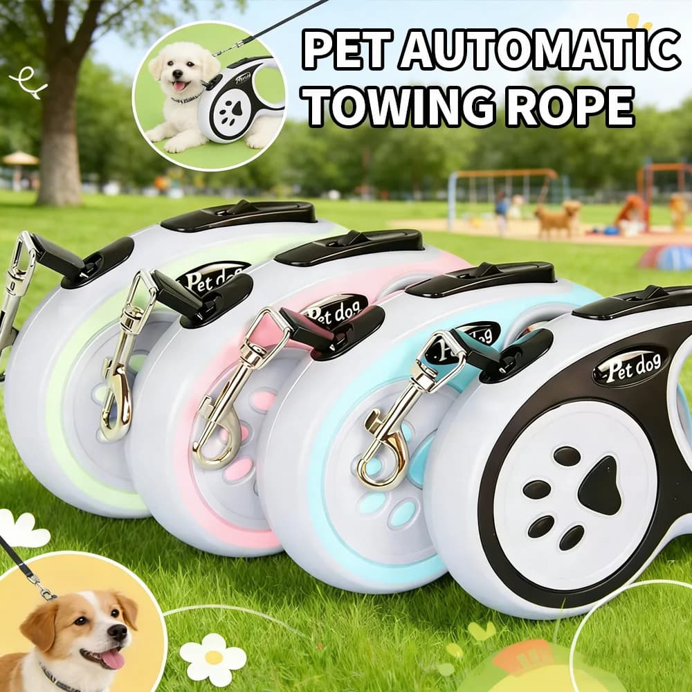 Guinzaglio Retrattile Automatico 5M, Guinzaglio da Passeggio per Cani e Gatti di Piccola e Media Taglia